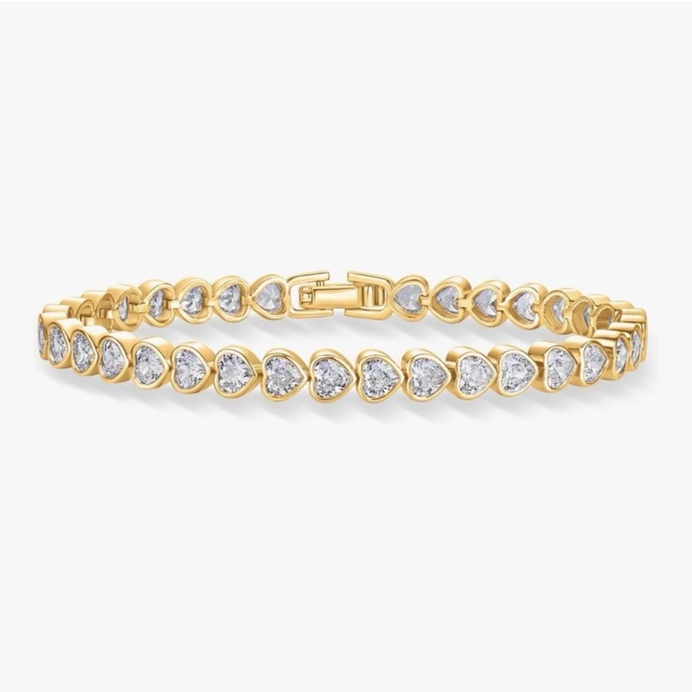 NEW 14K Gold Plated Tennis Bracelet